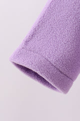 Purple Fleece Bow Coat