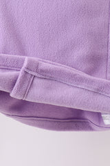 Purple Fleece Bow Coat