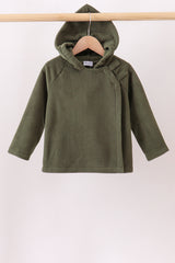 Green Fleece Bow Coat