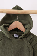 Green Fleece Bow Coat