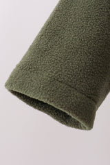 Green Fleece Bow Coat