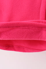 Magenta Fleece Bow Coat