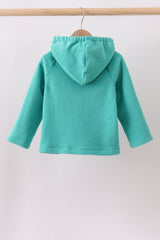 Turquoise Fleece Bow Coat