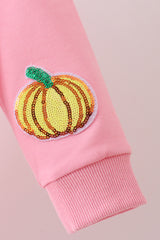 Pink Pumpkin Sequin Mom&me Top