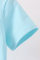 Blue ghost baseball embroidery top
