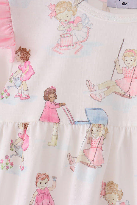 Pink all day adventure ruffle bubble