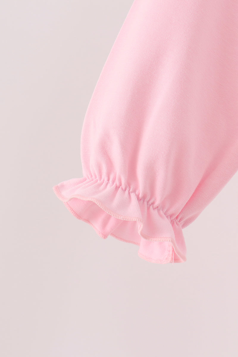 Pink all day adventure ruffle jumpsuit set