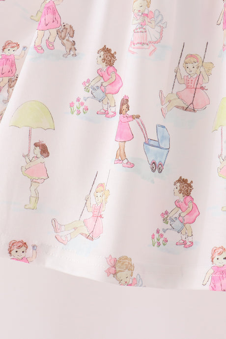 Pink all day adventure ruffle pants set