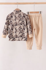 Camouflage duck embroidery jogger set