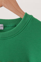 Green Holly Jolly French Knot Top
