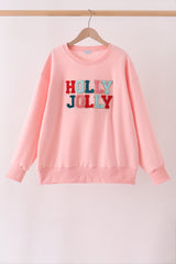 Pink Holly Jolly French Knot Mom&me Top