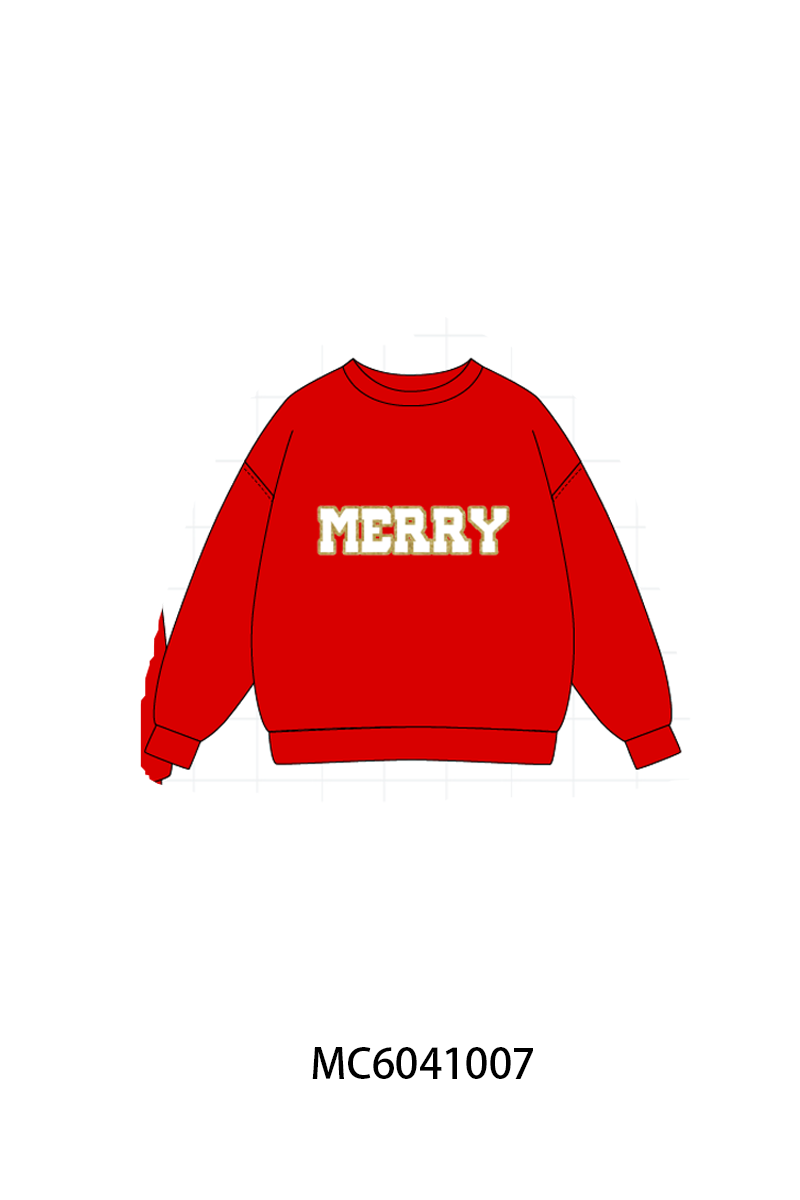 Red Merry French Knot Mom&me Top