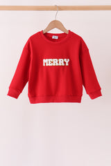 Red Merry French Knot Mom&me Top