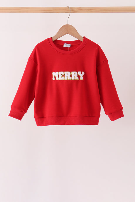 Red Merry French Knot Mom&me Top
