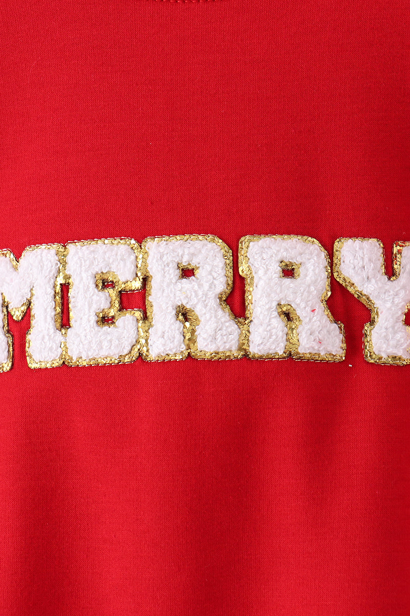 Red Merry French Knot Mom&me Top