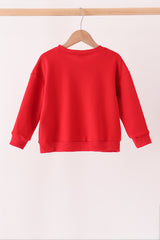 Red Merry French Knot Mom&me Top