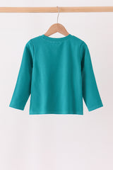 Green Christmas Tree Embroidery Top