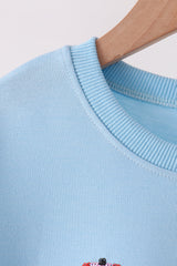Blue Nutcracker Sequin Top