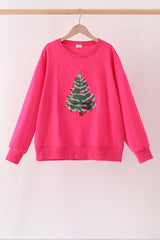 Hot Pink Christmas Tree Sequin Mom&me Top