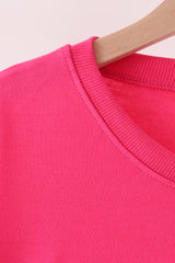 Hot Pink Christmas Tree Sequin Mom&me Top