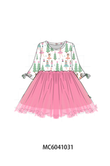 Pink Christmas Tree Tulle Dress