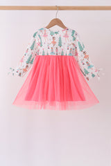 Pink Christmas Tree Tulle Dress