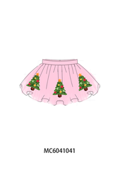 Pink Christmas Tree Sequin Skort