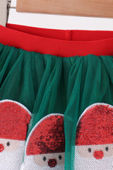 Forest Santa Sequin Skort