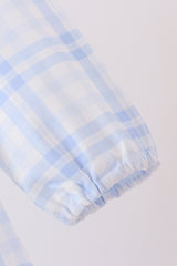 Blue Plaid Ruffle Dress