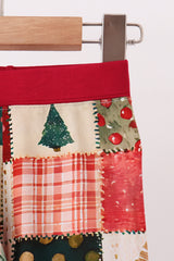 Maroon Checkered Tree Pajama Set