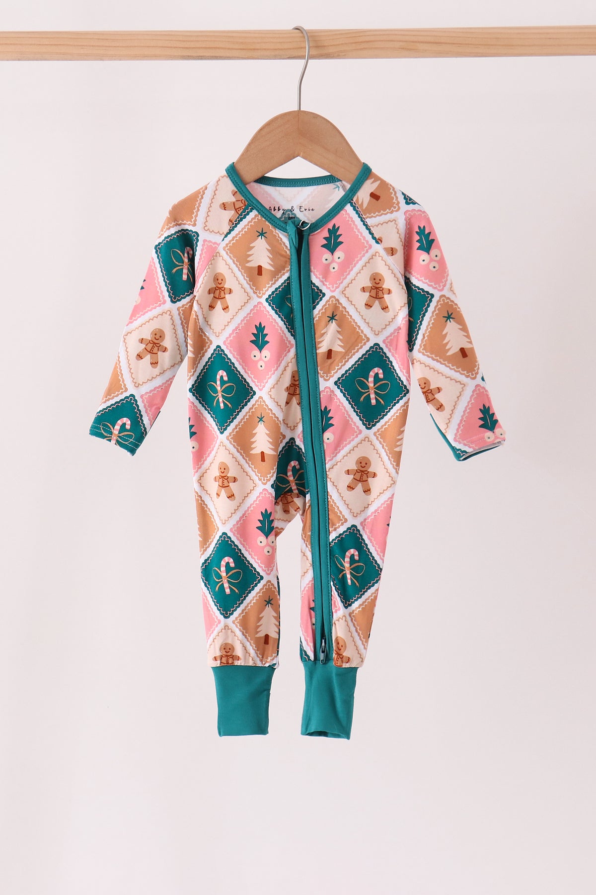 Green Gingerbread Bamboo Romper