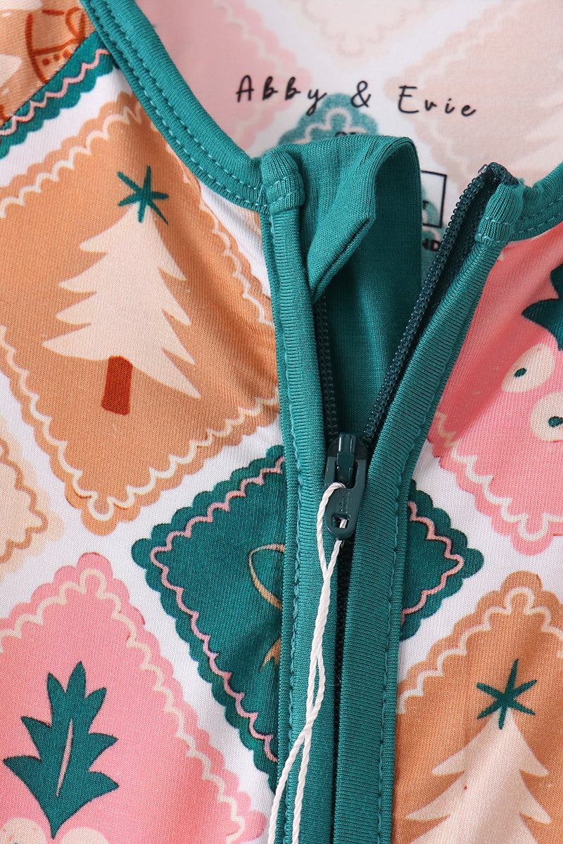Green Gingerbread Bamboo Romper