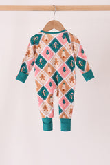 Green Gingerbread Bamboo Romper