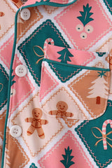 Green Gingerbread Bamboo Mom&me Pajama Set