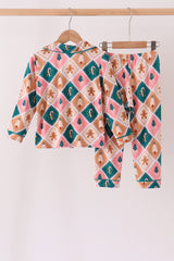 Green Gingerbread Bamboo Mom&me Pajama Set