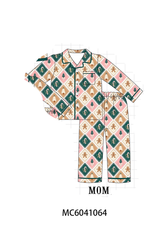 Green Gingerbread Bamboo Mom&me Pajama Set