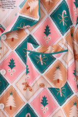 Green Gingerbread Bamboo Mom&me Pajama Set