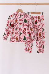 Pink Christmas Tree Bamboo Mom&me Pajama Set