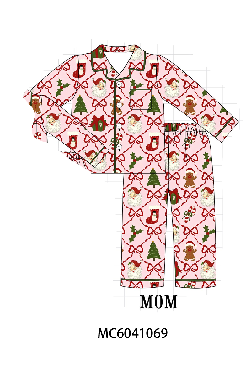Pink Christmas Tree Bamboo Mom&me Pajama Set