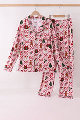 Pink Christmas Tree Bamboo Mom&me Pajama Set
