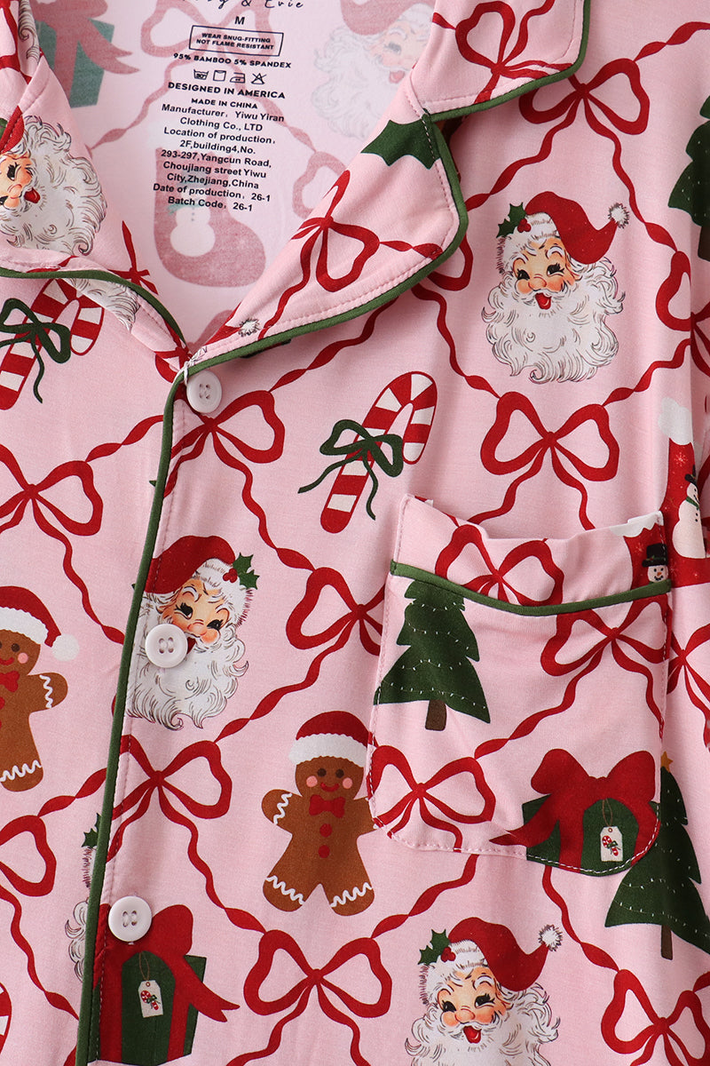 Pink Christmas Tree Bamboo Mom&me Pajama Set