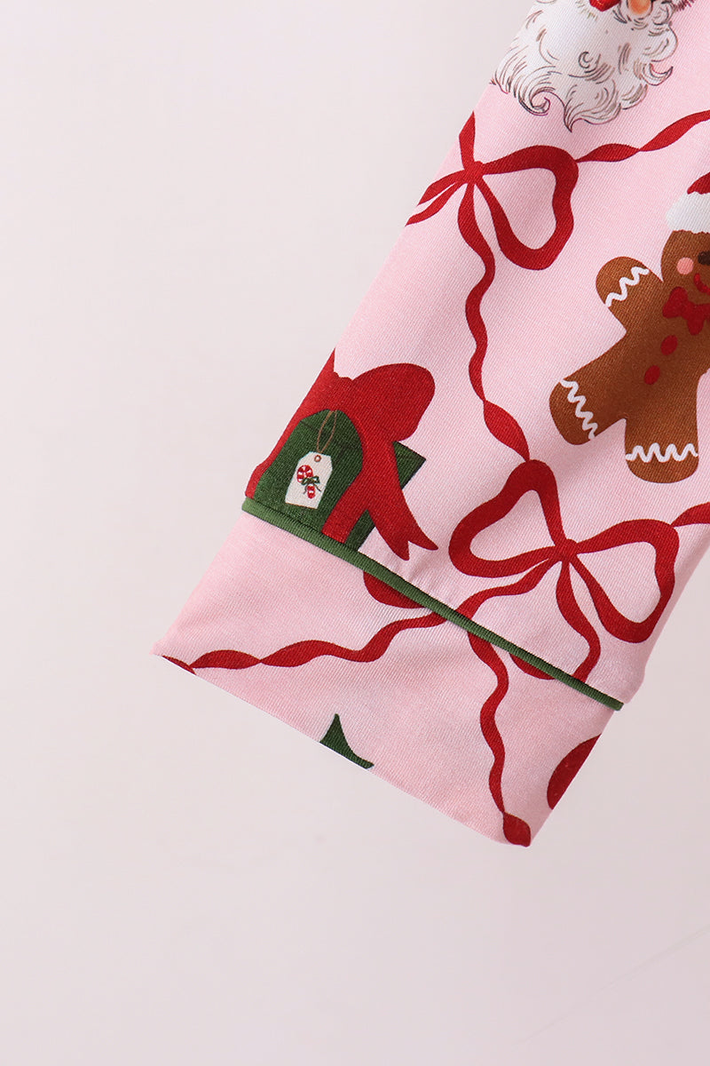 Pink Christmas Tree Bamboo Mom&me Pajama Set