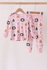 Pink Christmas Tree Bamboo Mom&me Pajama Set