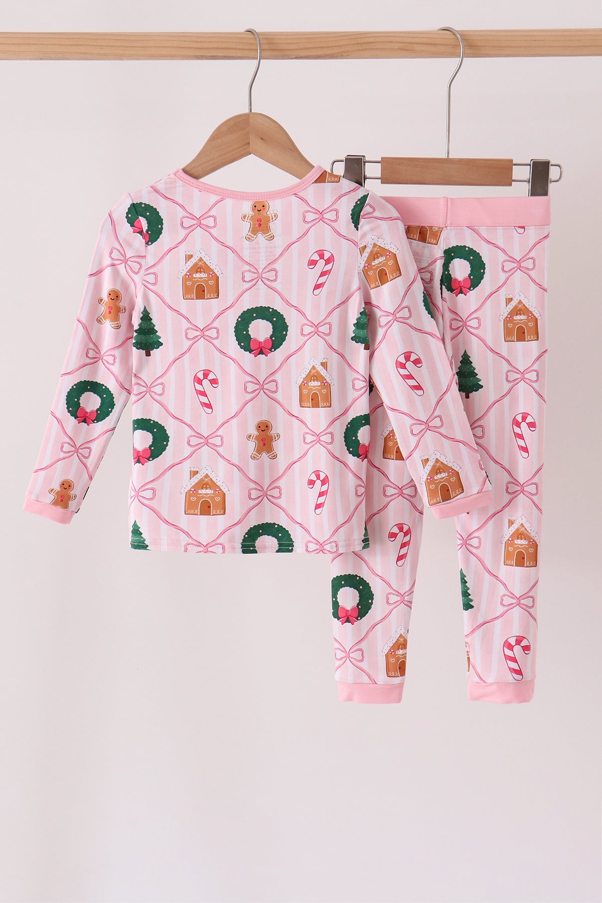 Pink Christmas Tree Bamboo Mom&me Pajama Set