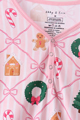 Pink Christmas Tree Bamboo Mom&me Pajama Set