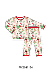 Red christmas toy story bamboo pajama set