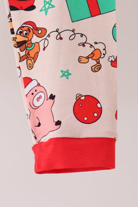Red christmas toy story bamboo pajama set