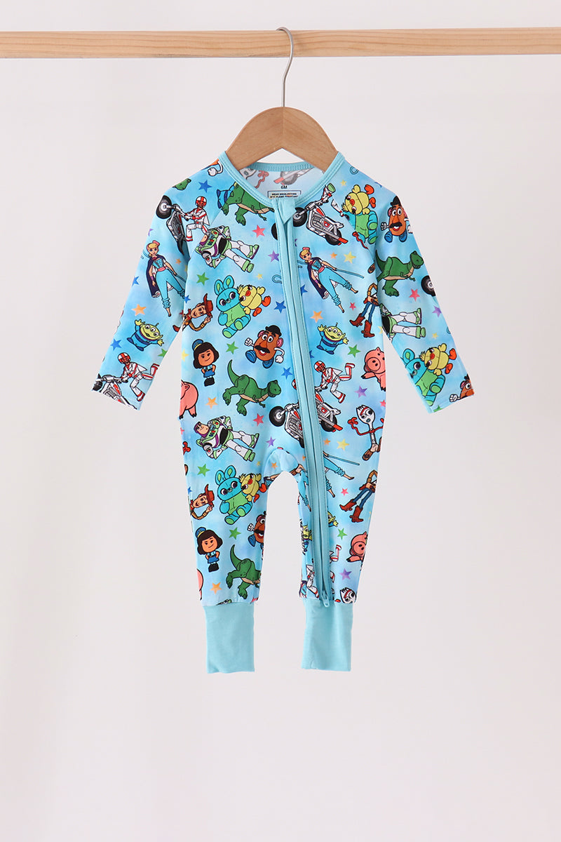 Blue toy story bamboo romper