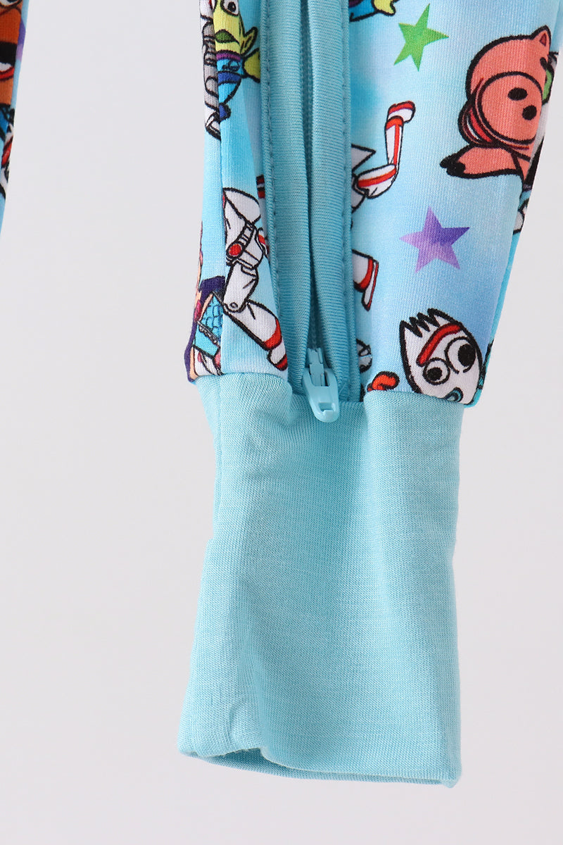 Blue toy story bamboo romper