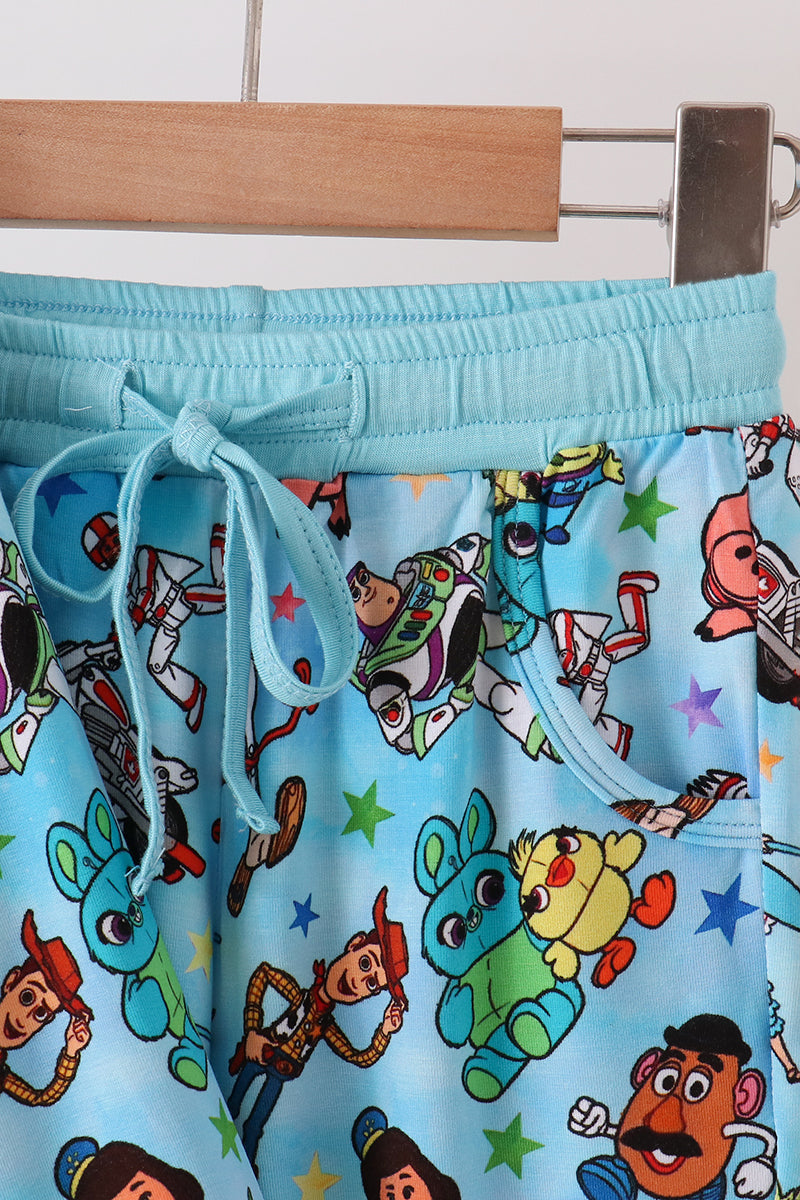 Blue toy story bamboo jogger set